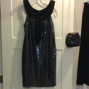 La Rok Sequin + Satin Cocktail Dress, Reduced!!
